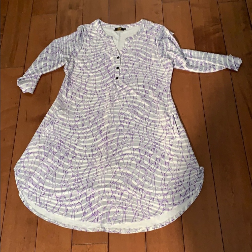 Printed plus size tunic